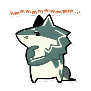 🤔 hmmmmmmmm... wolf, thinking, animal, hmm telegram sticker