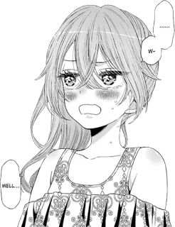 😳 W-
WELL... Манга, Аниме, Девушка, Румянец, Выражение telegram sticker
