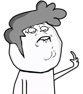 🖕 middle finger, cartoon, offensive, gesture whatsapp sticker