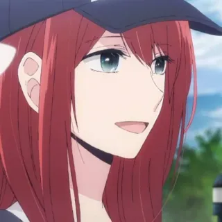 🍁 anime, pelo rojo, mujer, personaje, animado, chica telegram sticker