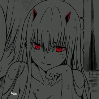 😂 Zero Two Darling in the Franxx Anime, Zero Two, Darling in the Franxx, Personnage, Manga whatsapp sticker