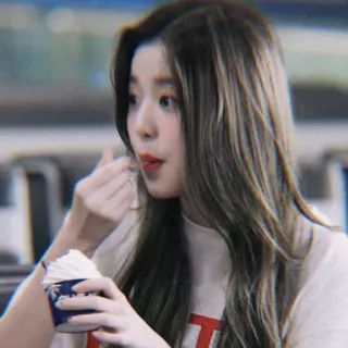 🌈 女性, 食べる, アイスクリーム, ポートレート whatsapp sticker