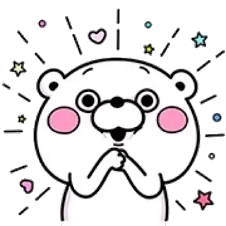 😃 cute, bear, happy, kawaii, sticker, cartoon telegram sticker