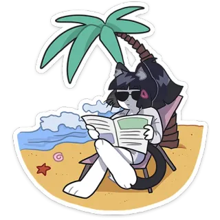 Летняя Зизи от @TgSticker telegram stickers