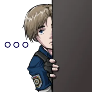 👁 Leon Kennedy Resident Evil resident evil, anime, leon kennedy, game telegram sticker