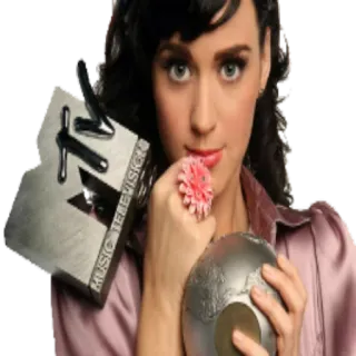 🏆 Katy Perry MUSIC TELEVISION pop star, singer, award, MTV, music telegram sticker