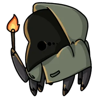 😷 fakkel, capuchon, personage, sticker telegram sticker