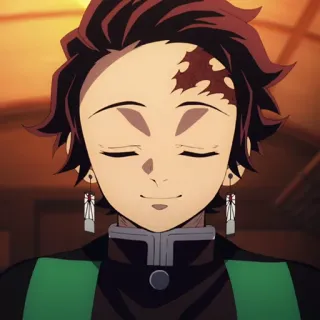🔥 Tanjiro Kamado Demon Slayer Anime, Demon Slayer, Tanjiro, Kamado, Personnage, Souriant telegram sticker