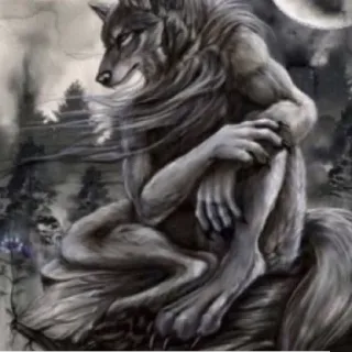 💨 wilkołak, potwór, antropomorficzny, fantasy, stworzenie telegram sticker