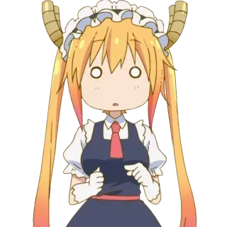 😶 Tohru Miss Kobayashi's Dragon Maid Аниме, Дракон, Тору, Каваий, Miss Kobayashi's Dragon Maid, Милый telegram sticker