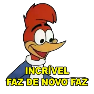 😃 Woody Woodpecker INCRÍVEL
FAZ DE NOVO FAZ Desenho animado, Pássaro, Pica-pau, Woody, Animação telegram sticker
