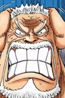 😬 Monkey D. Garp One Piece Monkey D. Garp, One Piece, Anime, Wütend, Frustriert, Marine telegram sticker