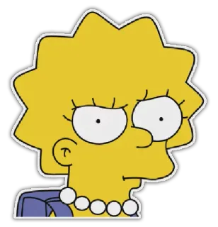 😳 Lisa Simpson The Simpsons lisa simpson, cartoon, animated series, yellow, portrait, the simpsons telegram sticker