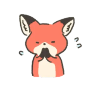 💦 狐狸, 动物, 贴纸, 卡通, 可爱 telegram sticker