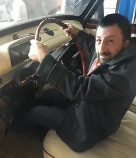 😕 hombre, coche, conducción, automotriz, retrato telegram sticker