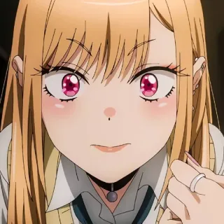😲 动漫, 女孩, 可爱, 脸红, 肖像 telegram sticker