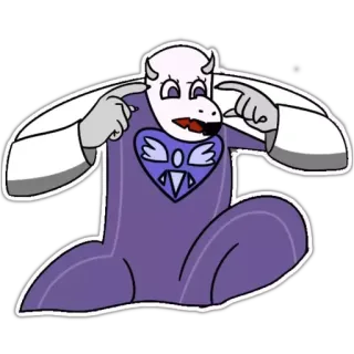 🐐 Toriel Undertale chèvre, monstre, jeu vidéo, RPG, mignon telegram sticker