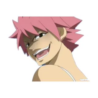 😏 Natsu Dragneel Fairy Tail Anime, Fairy Tail, Natsu Dragneel, Sorriso irônico, Desenho animado, Personagem whatsapp sticker