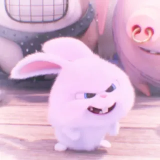 🐰 Snowball The Secret Life of Pets kelinci, hewan, kartun, lucu, hewan peliharaan, bunny telegram sticker