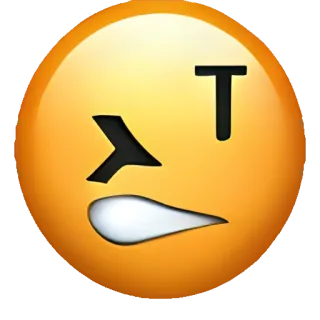 🥑 絵文字, 顔, 表情, 逆さま, 舌, 面白い, 馬鹿 telegram sticker