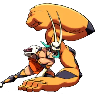 🏆 Samson Skullgirls 격투 게임, 비디오 게임, 캐릭터, 애니메이션, 삼손, 스컬걸즈 telegram sticker