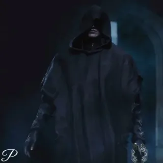 🗡 dark, hooded figure, fantasy, magic, cloak telegram sticker