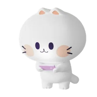 😱 кот, милый, каваий, мультфильм, животное, наклейка whatsapp sticker