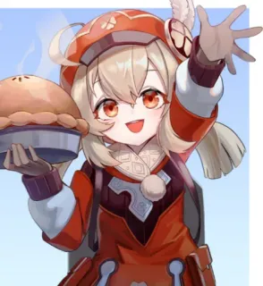 🖐 Klee Genshin Impact anime, video game, genshin impact, klee telegram sticker