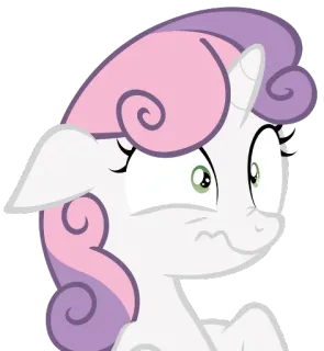 😟 Sweetie Belle My Little Pony My Little Pony, Sweetie Belle, cartoon, pony, sticker, cute, animated telegram sticker