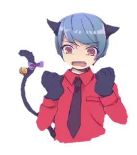 😾 Anime, Katzenjunge, Süß, Cartoon telegram sticker