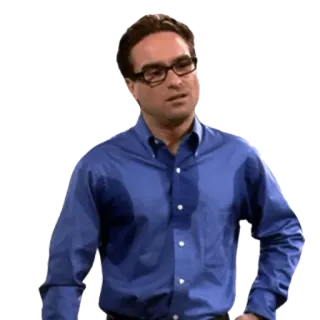 😪 Leonard Hofstadter The Big Bang Theory schwitzend, nervös, verlegen, Fernsehen, Sitcom telegram sticker
