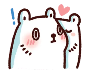 😘 곰, 귀여운, 동물, 만화, 사랑, 커플 telegram sticker