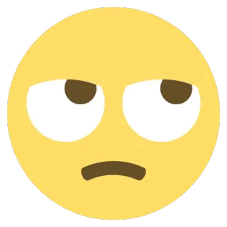 🙄 Emoji, Gelbes Gesicht, Augen rollen, Ausdruck, Stimmung, Reaktion whatsapp sticker