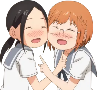 👈 Anime, Gadis, Lucu, Persahabatan, Senang, Kartun telegram sticker