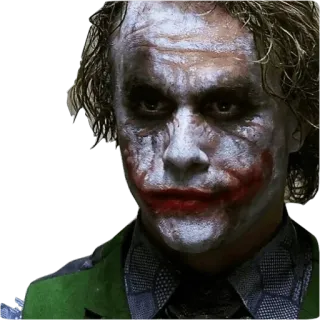 😐 Joker The Dark Knight ジョーカー, 悪役, ヒース・レジャー, バットマン, DCコミックス, ダークナイト telegram sticker