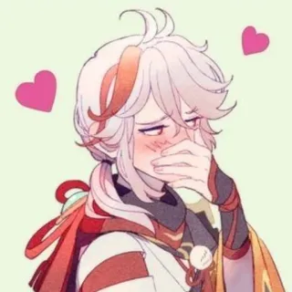 🥰 Kaedehara Kazuha Genshin Impact 动漫, 可爱, 卡哇伊, 原神, 枫原万叶 telegram sticker