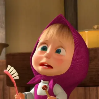 😄 Masha Masha and the Bear мультфильм, анимация, ребенок, Маша и Медведь telegram sticker