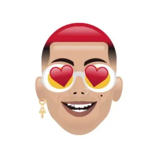 😍 face, person, head, heart eyes, glasses, love telegram sticker