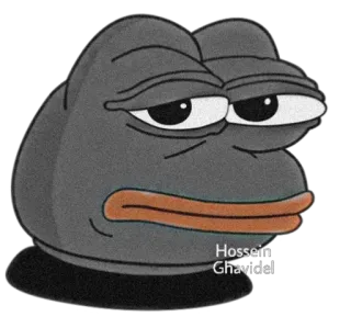 😐 Hossein Ghavidel Pepe, Internet meme, Verdrietige kikker, Hossein Ghavidel telegram sticker