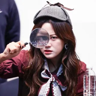 🧐 женщина, лупа, детектив, Шерлок, шляпа, расследование telegram sticker
