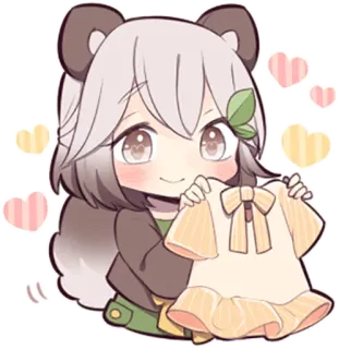 👗 anime, cute, kawaii, dress, chibi, cartoon telegram sticker