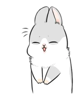 😊 conejo, lindo, animal, dibujos animados, kawaii telegram sticker