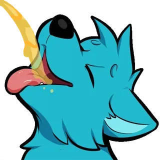 🥛 fictional blue wolf whatsapp sticker
