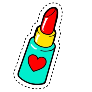 💄 son môi, trang điểm, làm đẹp, mỹ phẩm, đỏ, trái tim telegram sticker