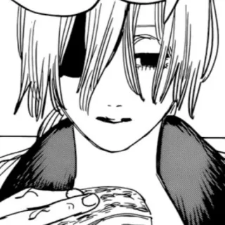 😶 Kishibe Chainsaw Man Kishibe, Chainsaw Man, anime, manga, one-eyed, scarred, serious telegram sticker
