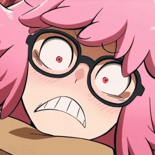 😳 Anime, Cartone animato, Personaggio, Espressione, Faccia, Arrabbiato telegram sticker
