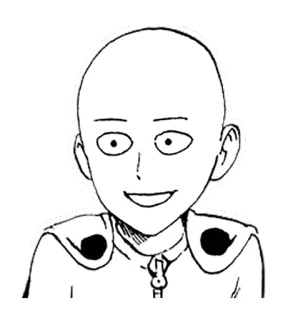 😀 Saitama One-Punch Man anime, manga, hero, bald, saitama, one-punch man telegram sticker