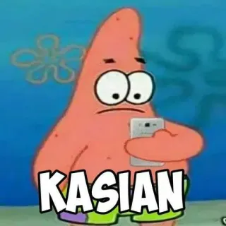 👍 Patrick Star SpongeBob SquarePants KASIAN 패트릭, 스폰지밥, 밈, 만화, kasian, 슬픈 telegram sticker