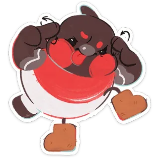 😠 sticker, cartoon, figur, tier, lustig, albern telegram sticker