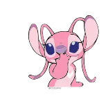 ❤️ Angel cute, pink, cartoon, alien, disney whatsapp sticker